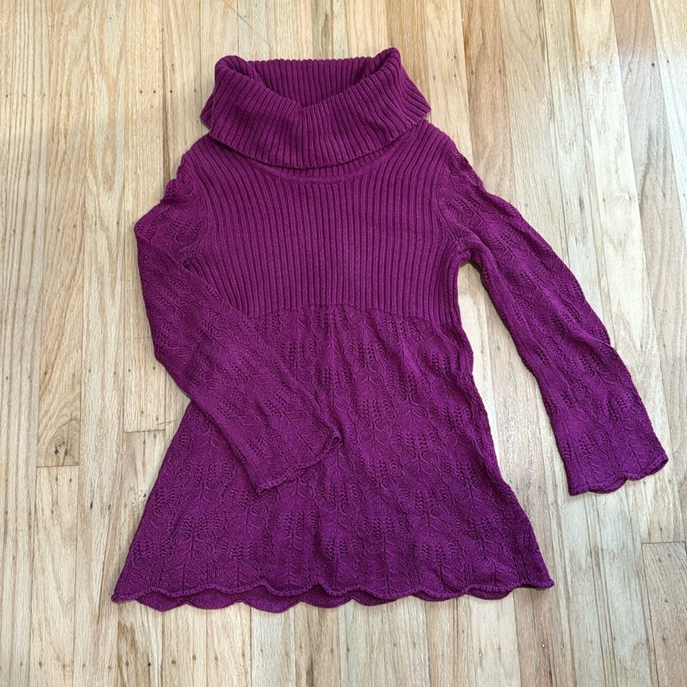 Style & Company Women’s Petite Small Burgundy Sweater